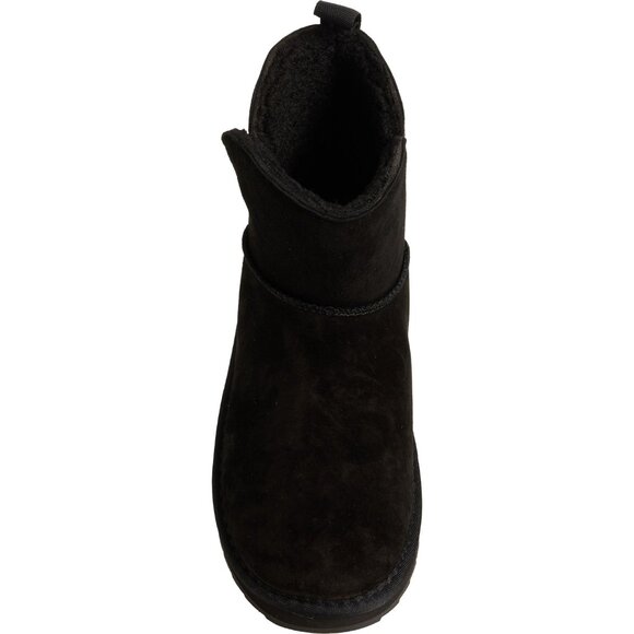 NEW Lands' End Shearling Boots - Suede IN BLACK For Women 1125 4s2 - Picture 3 of 6